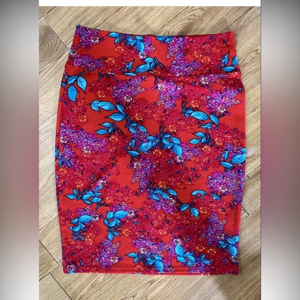 LuLaRoe floral stretchy pencil skirt